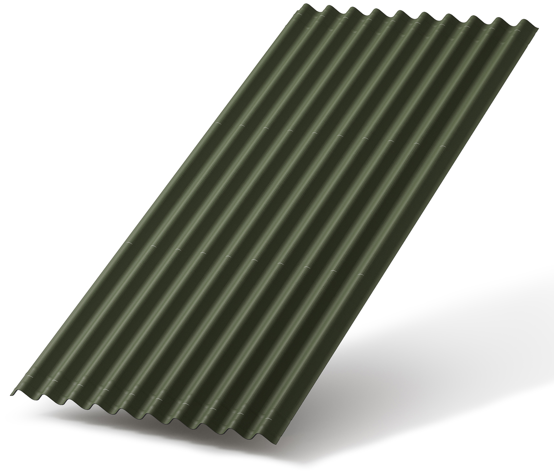 картинка Битумный лист Ондулин Smart зеленый 0,95х1,95м (300шт/пал) от магазина Элемент