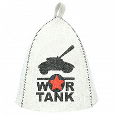 Шапка банная, "Wor tank", войлок бел.