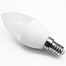 Лампа светодиодная Е14, 5Вт, С37 свеча, 2700К теплый свет Eurolux