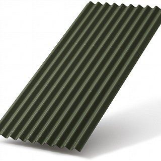 Битумный лист Ондулин Smart зеленый 0,95х1,95м (300шт/пал)