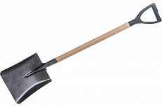 Лопата Zolder "Народная" совковая песочная с черен,V-ручкой/пруж-рессорная сталь 238266