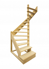 Лестница универсальная ЛЕС-01 деревянная, проем 910х1640мм, L-2750мм