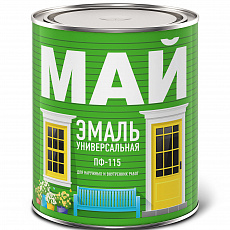 МАЙ Эмаль ПФ-115 зеленая, банка 0,8 кг (14шт/уп)