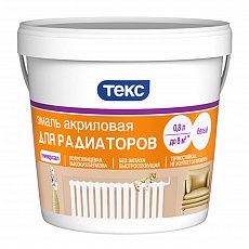 ТЕКС эмаль Акриловая для радиаторов белая (полуглянцевая) 0,4л (27шт/уп)