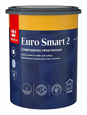 ТИККУРИЛА краска ЕВРО SMART 2 VVA интерьерная гл/мат 0,9л (6шт/уп)