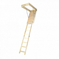 Лестница чердачная ЧЛ-11 деревянная 600x875мм L-2800мм, 4 секции, без утеплителя